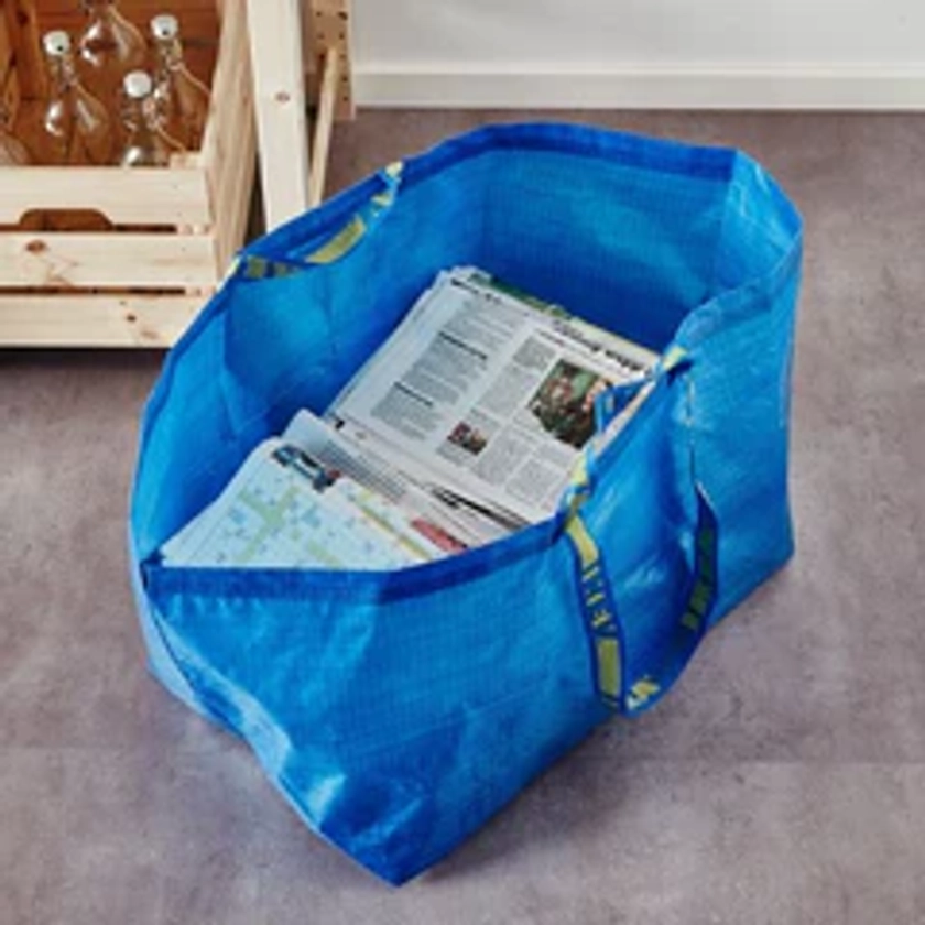 IKEA FRAKTA Carrier Bag Large Spacious and Durable 71 L Tote Bag - Blu