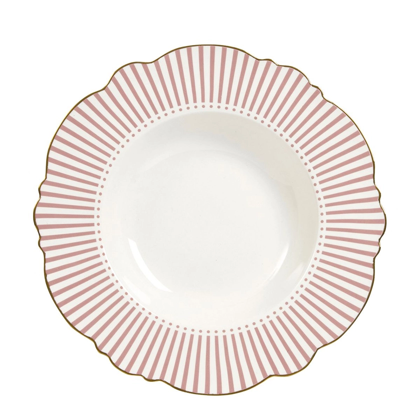 Assiette creuse Madame de Récamier - Rose | Mathilde M