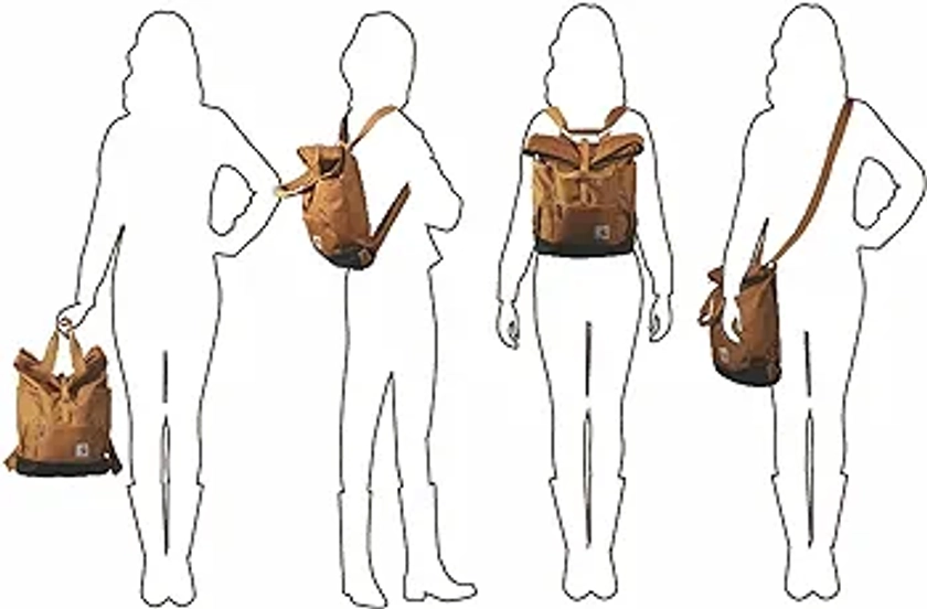 Carhartt Legacy Women's Hybrid Convertible Backpack Tote Bag, Carhartt Brown