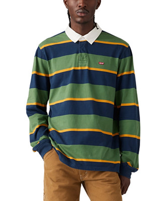 Levi's® Men's Relaxed-Fit Long Sleeve Striped Rugby Shirt - Macy's 