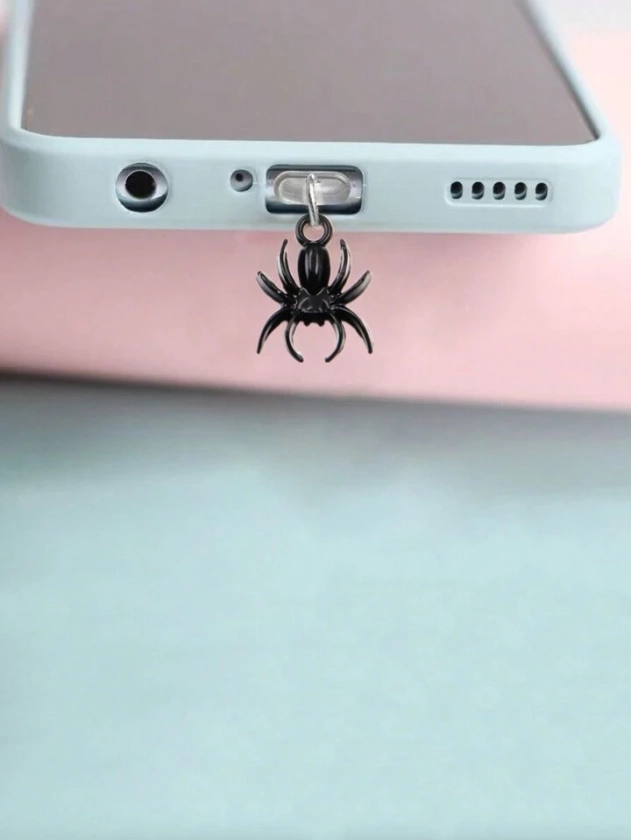 1pc Spider Shaped Phone Charging Port Dust Plug