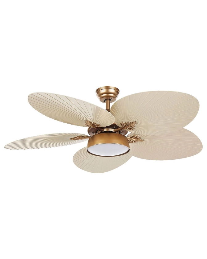 Ventilateur de plafond avec lampe doré BORMEJO