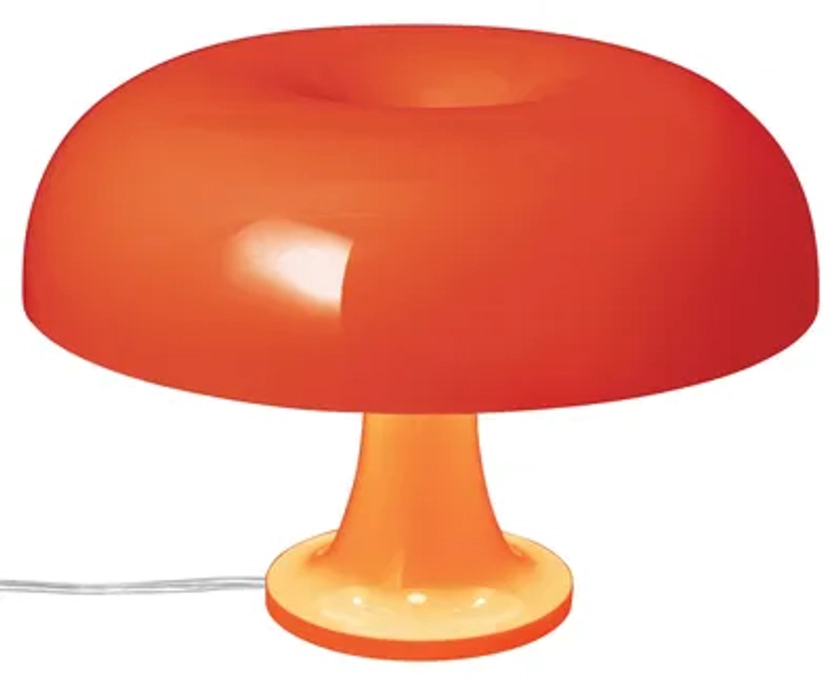 Lampe de table Nessino plastique orange / Ø 32 cm - Réédition 1960s - Artemide
