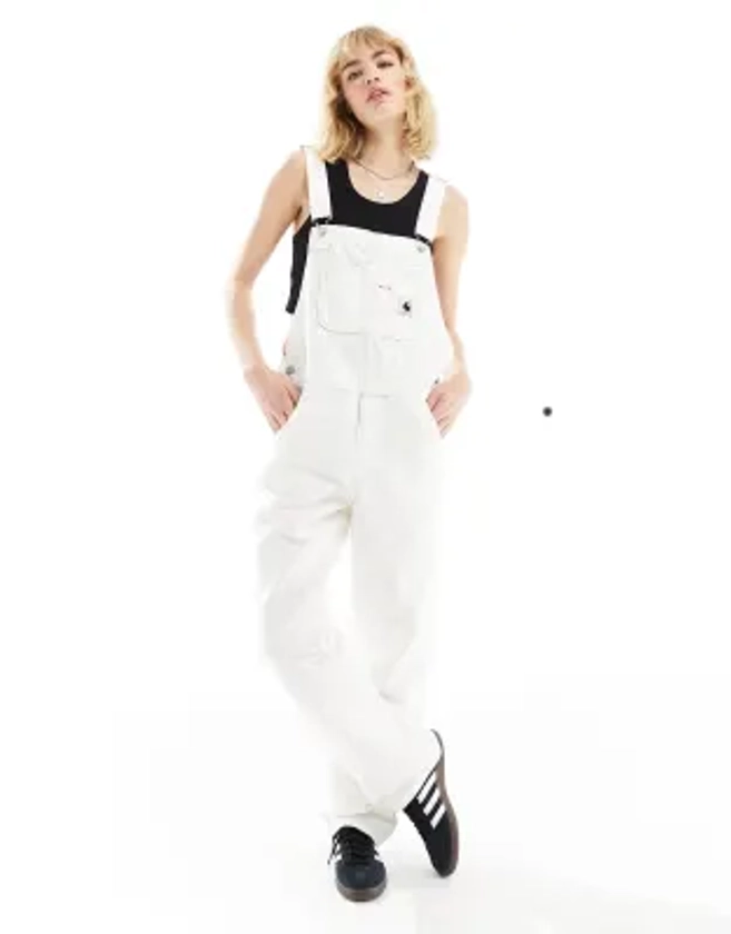 Carhartt straight leg dungarees in white | ASOS