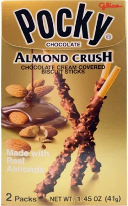 Amazon.com : Glico Pocky Almond Crush, 1.45-Ounce (Pack of 10) : Grocery & Gourmet Food