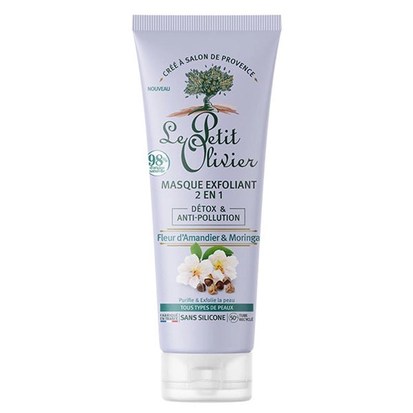 Le Petit Olivier Détox & Anti-Pollution Masque Exfoliant 2 en 1 75ml