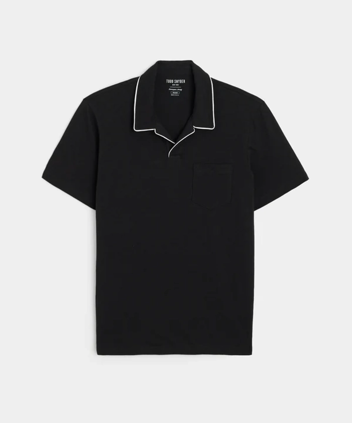 Made in L.A. Tipped Montauk Polo in Black