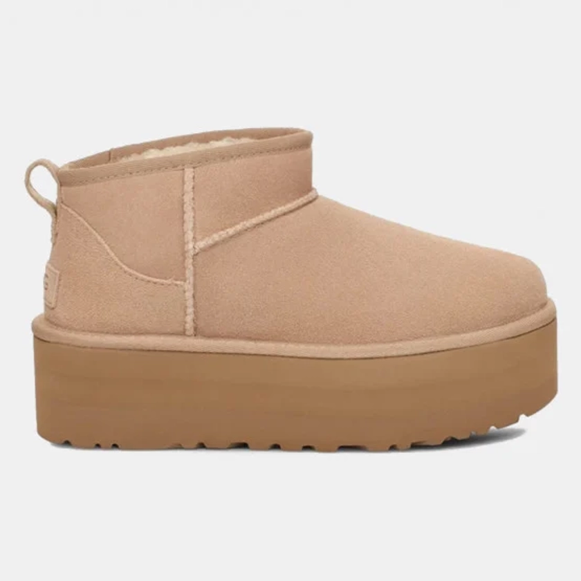 Ugg Classic Ultra Mini Platform Γυναικεία Μποτάκια Καφέ 1135092-SAN