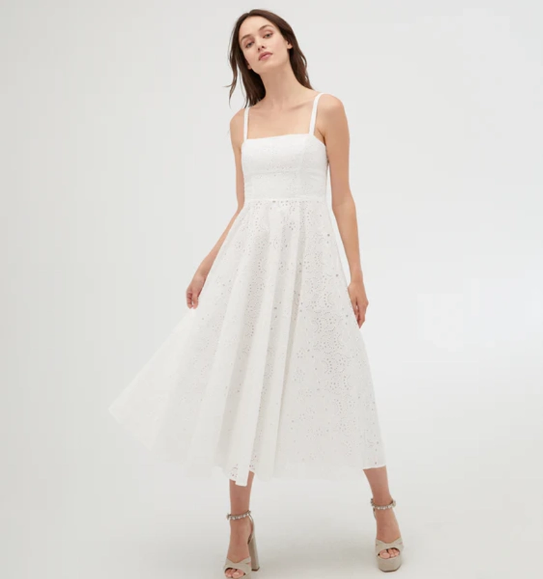 The Margot Dress - White Broderie Anglaise