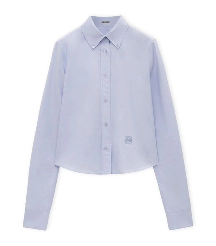 Womens LOEWE blue Cotton Anagram Shirt | Harrods UK