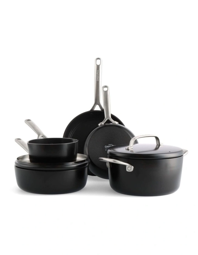 GP5 5 Piece Cookware Set with Bonus Protective Sheets in Black