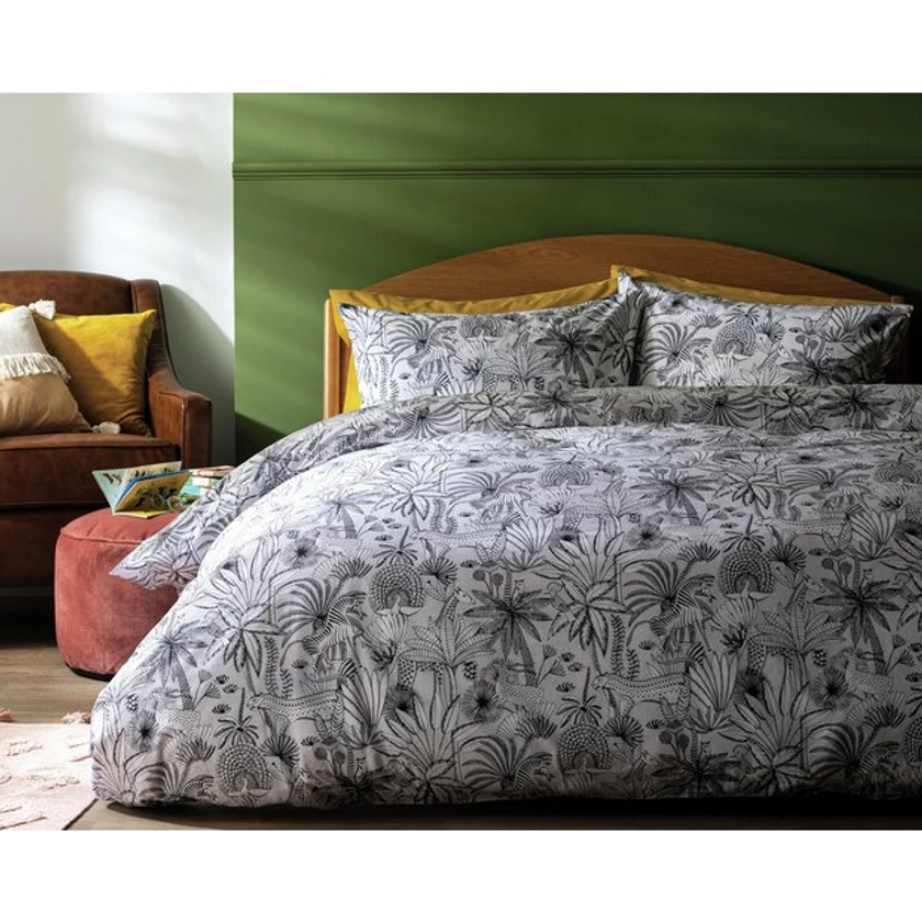 Buy Habitat Cotton Jungle Black & White Bedding Set - Single | Duvet covers and sets | Habitat