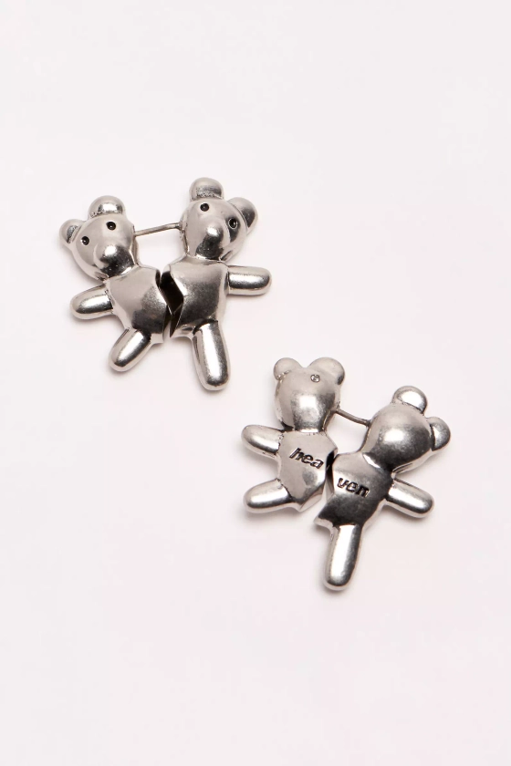 DOUBLE HEADED TEDDY HUG EARRINGS