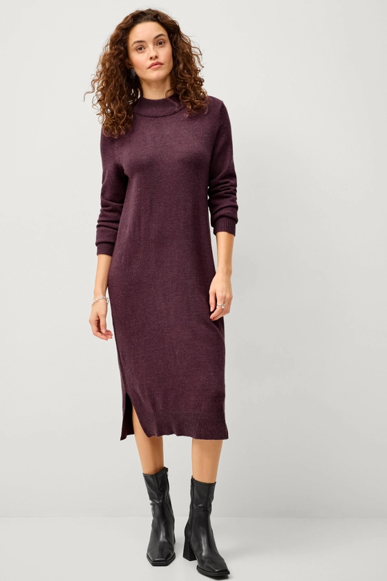 Mekko viRil Crew Neck L/S Midi Dress