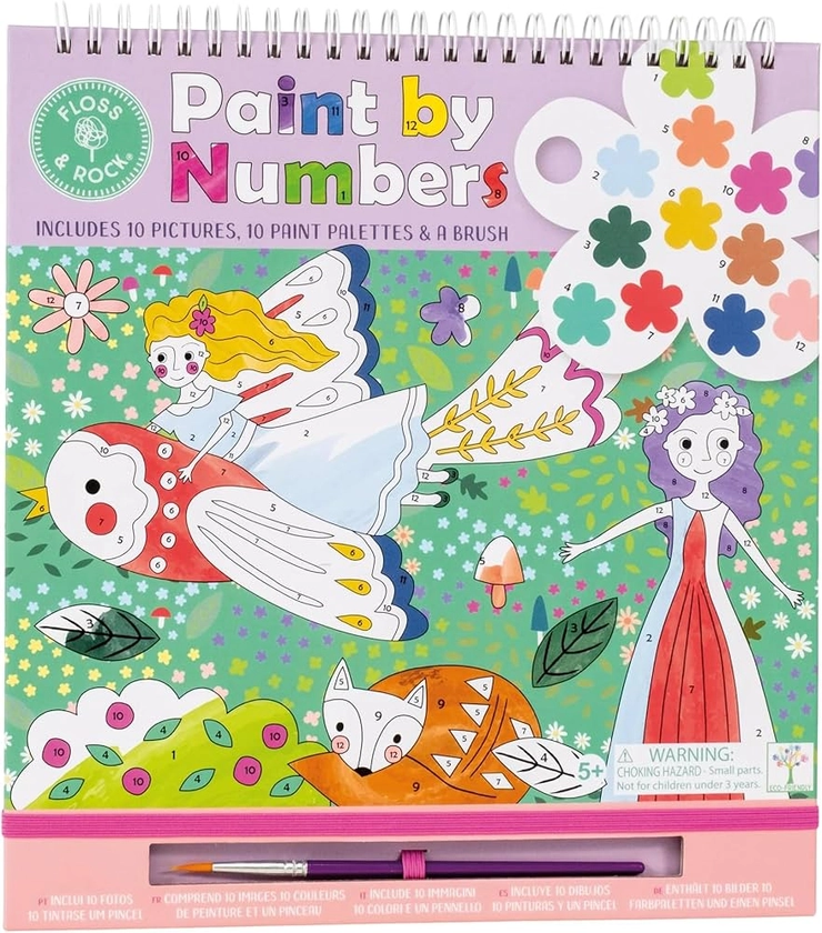 Floss and Rock Paint by Numbers, Fairy Tale, 10.6-inches Length, Educational Activities for Kids