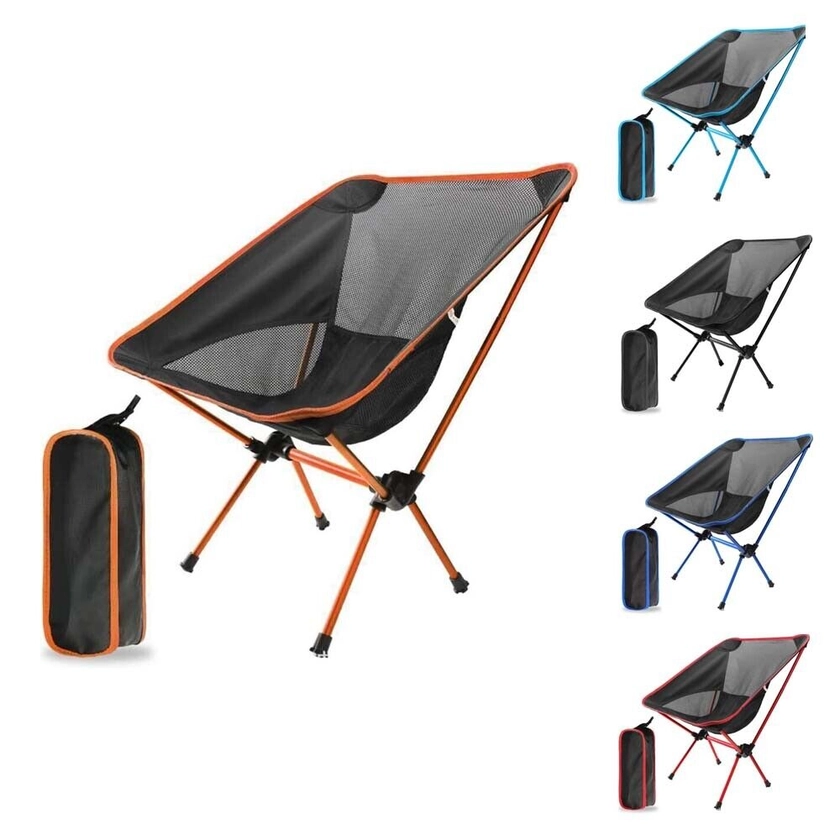 UK Foldable Outdoor Beach Camping Chair Ultralight Portable Mountaineering Chair
