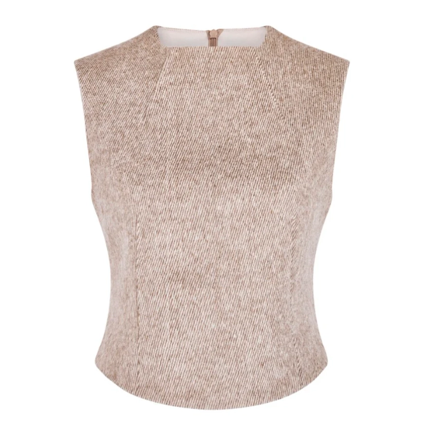 The Ultimate Muse Tweed Sleeveless Top