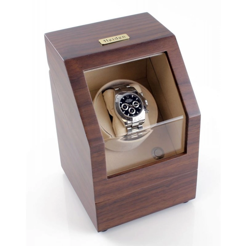 Heiden Battery Powered Single Watch Winder - Walnut from Buy Watch Winders