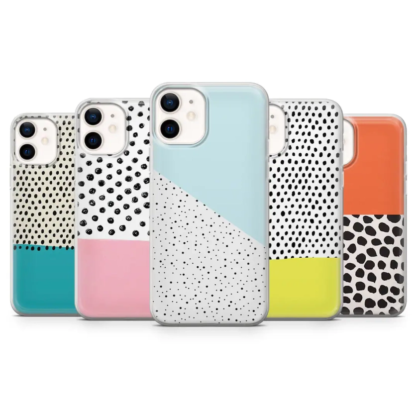 Polka Dot Phone Case, Abstract Phone Case for iPhone 16, 15, 14, 13, 12 Pro Max, Samsung S24, S23 Fe, S22, S21, Galaxy A05, Google Pixel 8A - Etsy UK