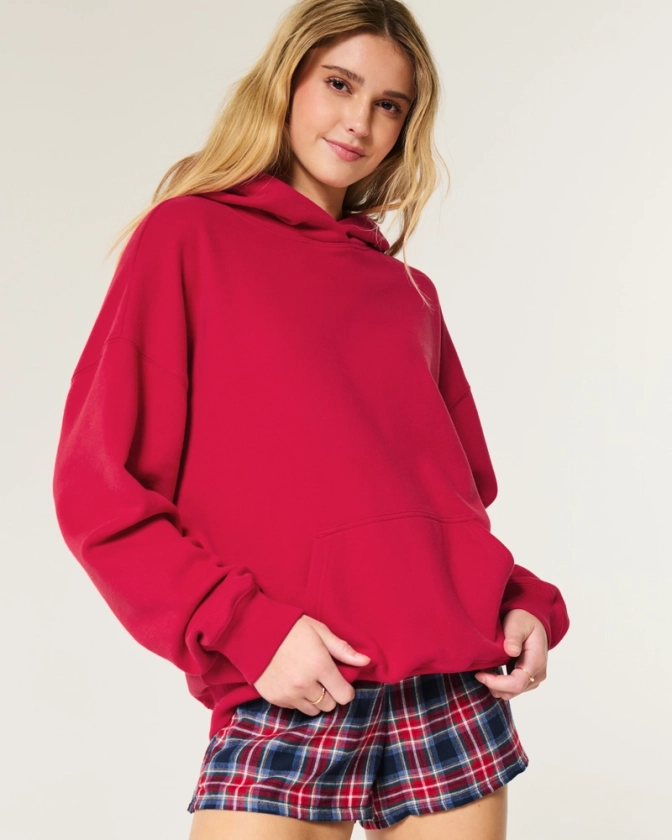 Women's Hollister Feel Good Fleece Oversized Hoodie | Women's Tops | HollisterCo.com