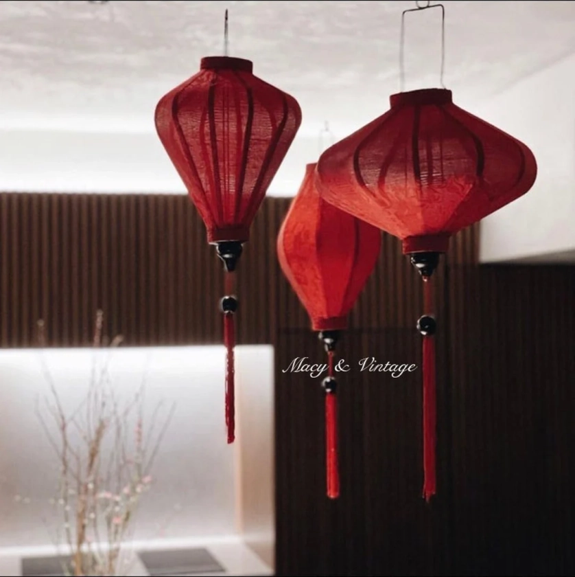 Set of 3 Bamboo Silk Lanterns 35cm Mix Shape and Color Easy to Put Light Bulb Inside for Lighting Wedding Decoration Idea - Etsy UK