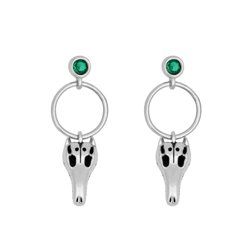 Little Rooms Alligator Skull Earrings