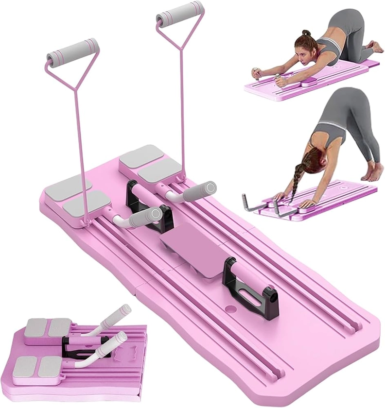 Kit Réformateur de Pilates Portable, Machine de Réformateur de Pilates, Support de Téléphone Intégré, Planche de Réformateur de Pilates, Planche d'exercice Multifonction pour Famille