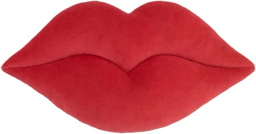 3D Lip Throw Pillow Decorative Little Pillows Soft Cute Cushion for Sofa Couch Bed Home Decor Girls 11 x 18 Inches Red