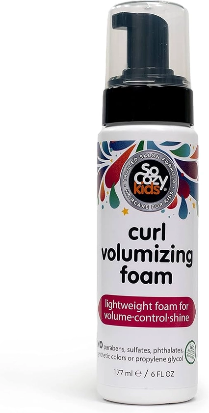 SoCozy Curl Volumizing Foam For Kids Hair, Synthetic Colors or Dyes, 6 Fl Oz (578)