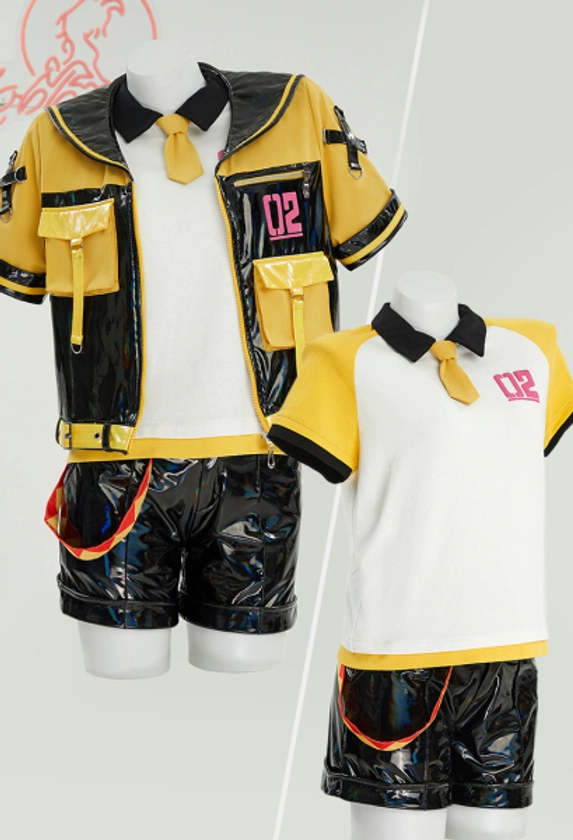 Vocal T-shirt and Coat with Shorts and Belt Casual Outfit Cosplay Costume