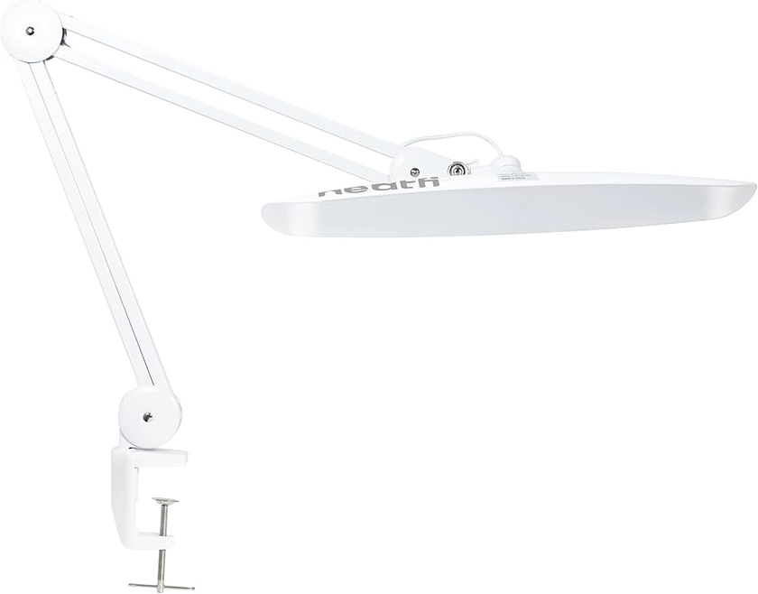 Neatfi (Nouveau modèle) Lampe de bureau XL 2,200 Lumières LED, Lampe de bureau 24W Super Brillant, Température de couleur corrélée, 117PCS SMD LED (CCT avec Pince, Blanc)