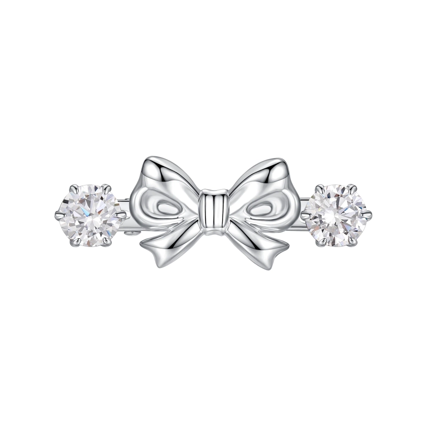 YVMIN X SHUSHUTONG / Double Jeweled Metal Bow Hair Clip