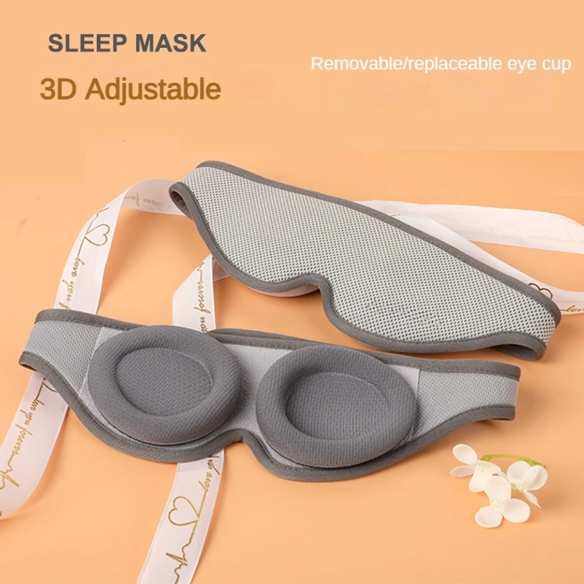 Soft Slim Sleep Mask 100% Blackout 3D Eye Mask Zero Eye Pressure Adjustable Sleeping Mask for Women Men Sleeping Aid Slaapmasker - AliExpress