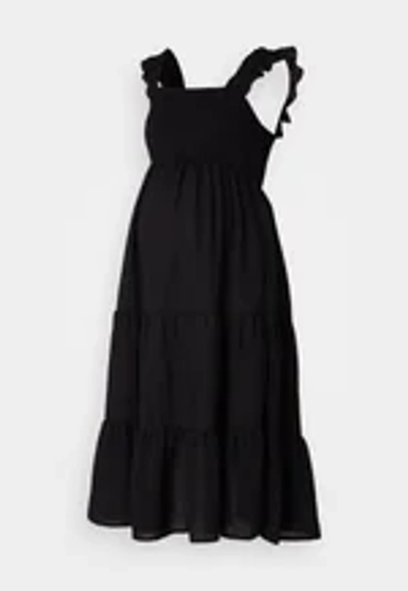 ONLY MATERNITY OLMGRACE FRILL CALF DRESS - Nappali ruha - black/fekete - Zalando.hu