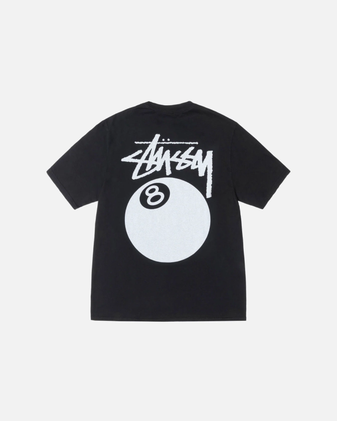 8 Ball Tee Pigment Dyed in black – Stüssy UK