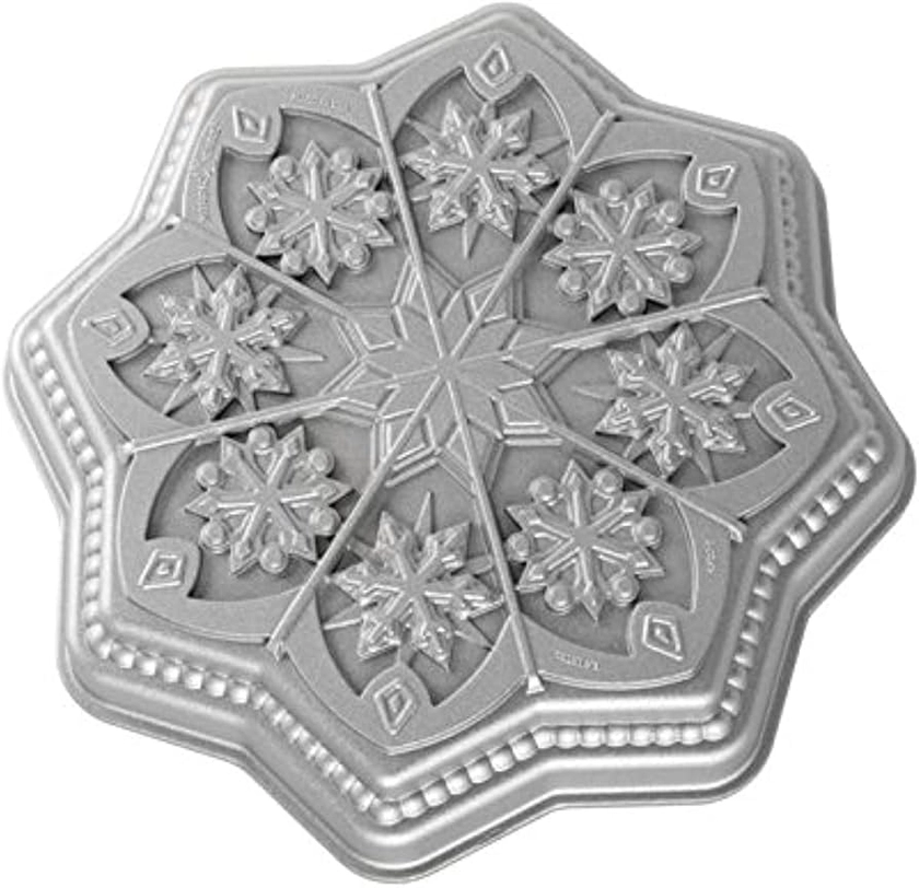 Nordic Ware 3048 Sweet Snowflakes Shortbread Pan, Christmas Themed Cake Mould Tray, Silver, Aluminium : Amazon.co.uk: Home & Kitchen