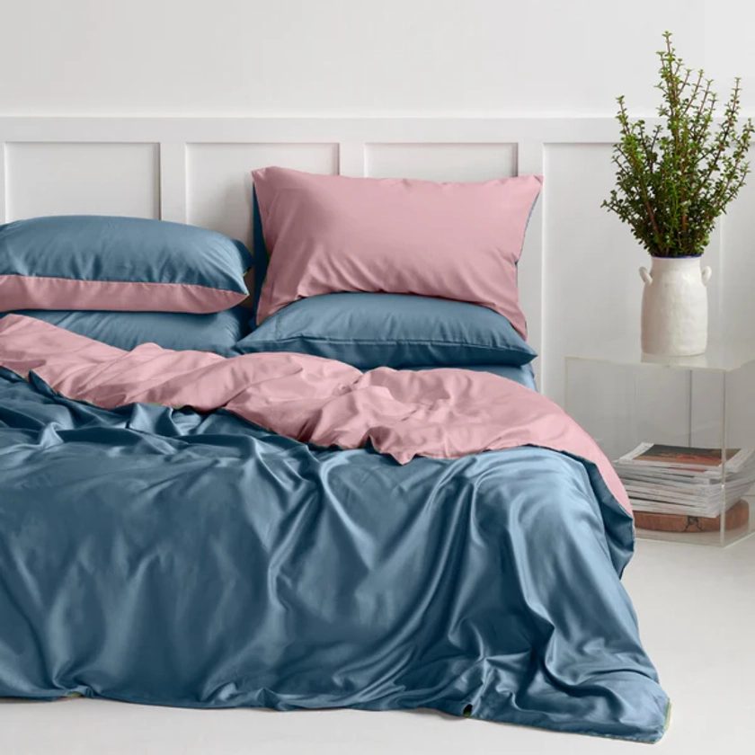 Organic Bamboo Reversible Quilt Cover Set
