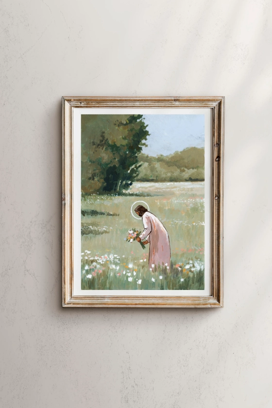 'Christ Among The Wildflowers' Print