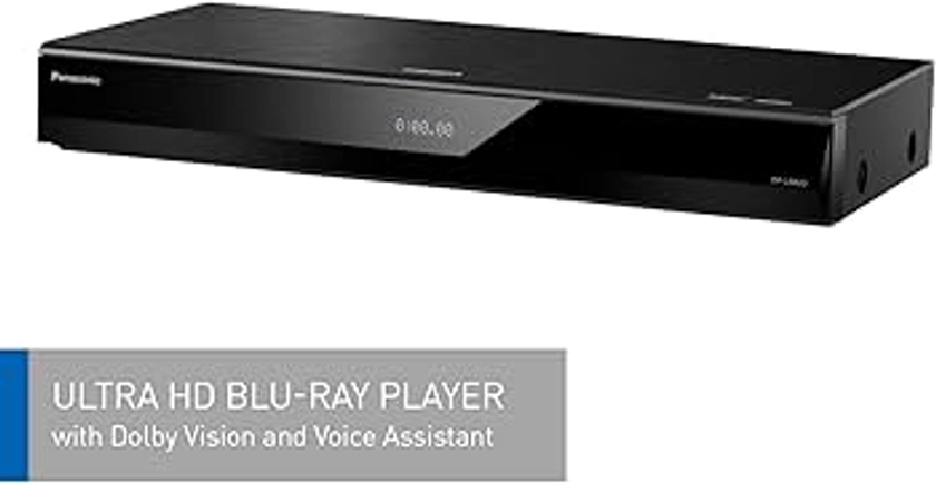 Panasonic DPUB820K Ultra HD Blu-ray Player with Dolby Vision, Hi-Res Audio, Voice Assist, Black