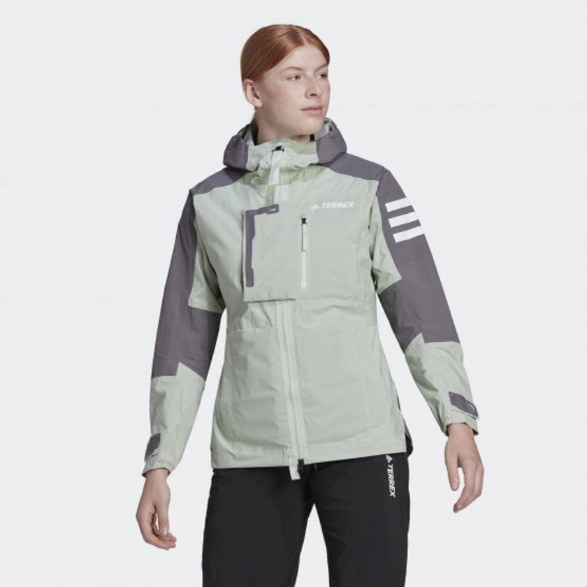 Ολοκαίνουργιο 🥰 Μπουφάν Adidas Terrex TERREX XPLORIC RAIN.RDY HIKING JACKET Linen Green / Trace Grey ✨ | 10600-adidas-terrex Εκπτώσεις
