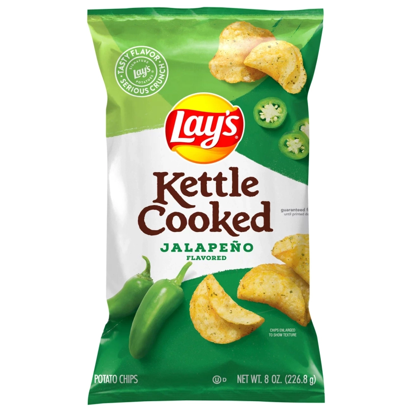 Lay's Kettle Cooked Jalapeno Potato Chips - Shop Chips at H-E-B