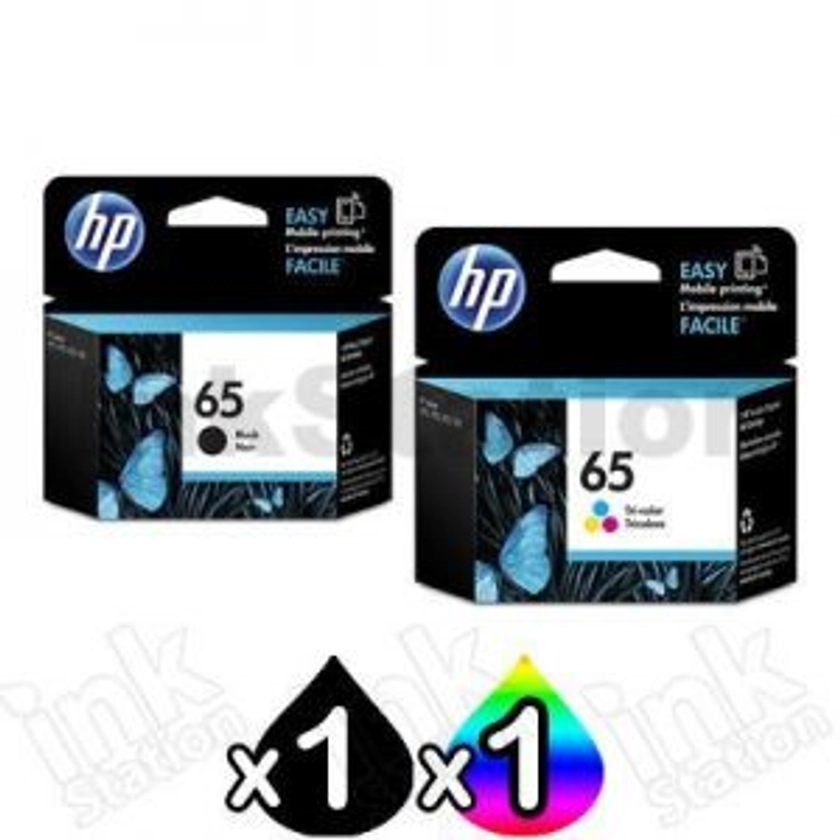 HP 2 Pack 65 Genuine Ink Combo N9K02AA + N9K01AA [1BK,1CL] - Ink Cartridges - InkStation
