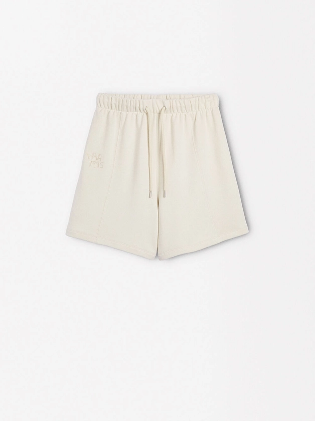 Shorts With Embroidery White | Parfois