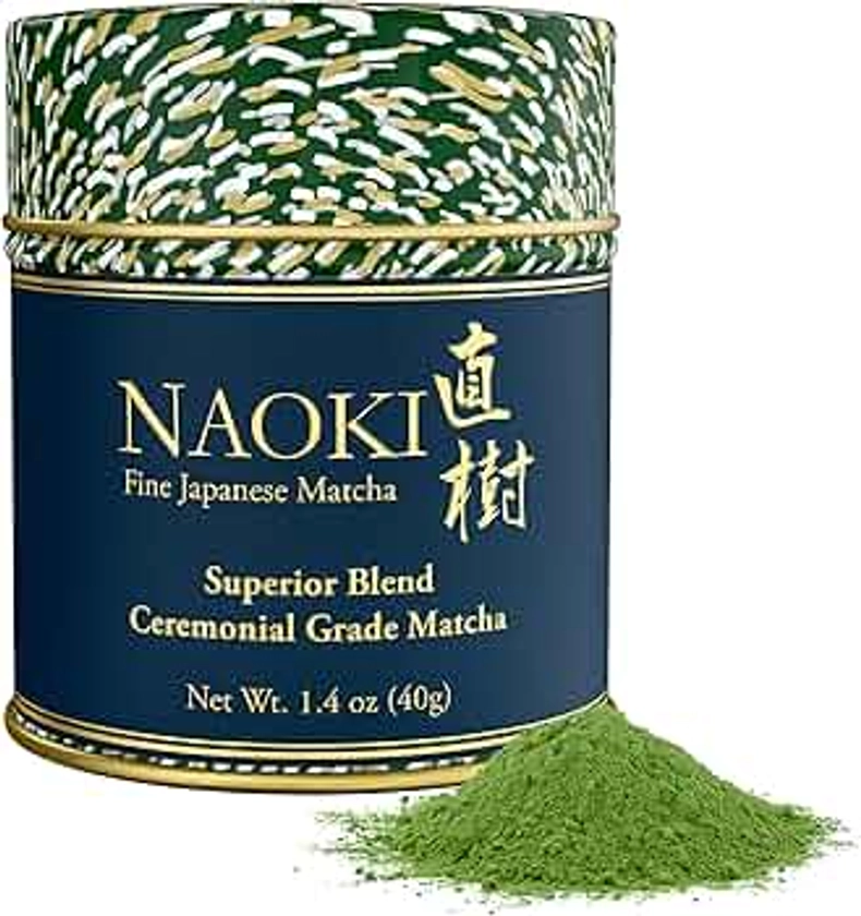 Naoki Matcha Superior Ceremonial Blend – Authentic Japanese First Harvest Ceremonial Grade Matcha Green Tea Powder from Uji, Kyoto (40g / 1.4oz)