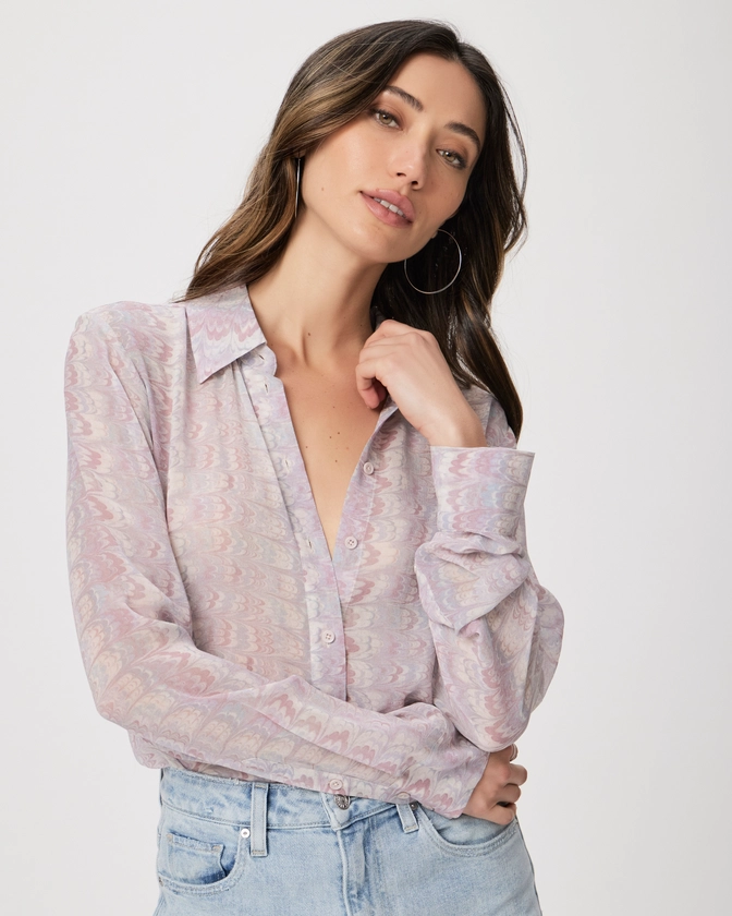 Exclusive* Candice Shirt - Pastel Multi Silk