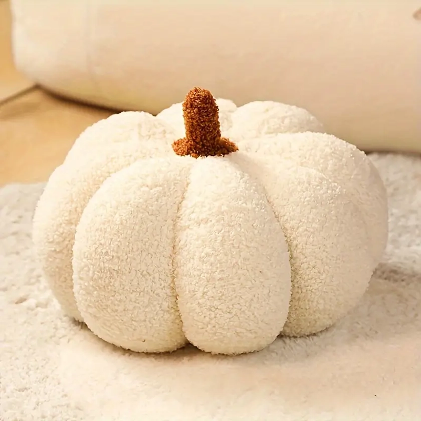 Oreiller En Peluche Citrouille D'halloween 3d Moelleux - Temu France