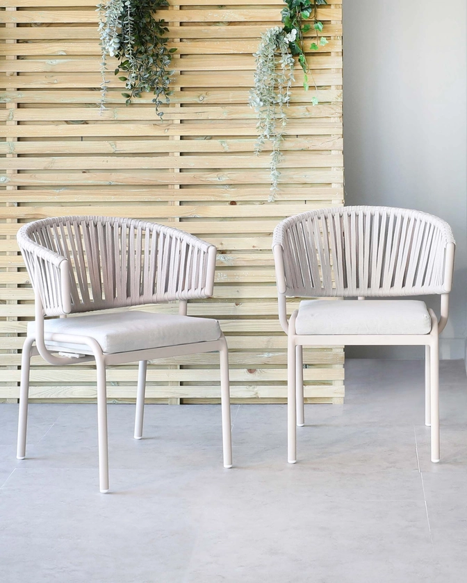 Ivy Natural Garden Dining Chair - Set of 2