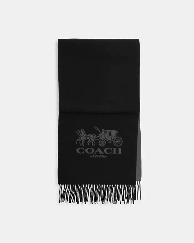 COACH® | Horse And Carriage Bicolor Cashmere Muffler