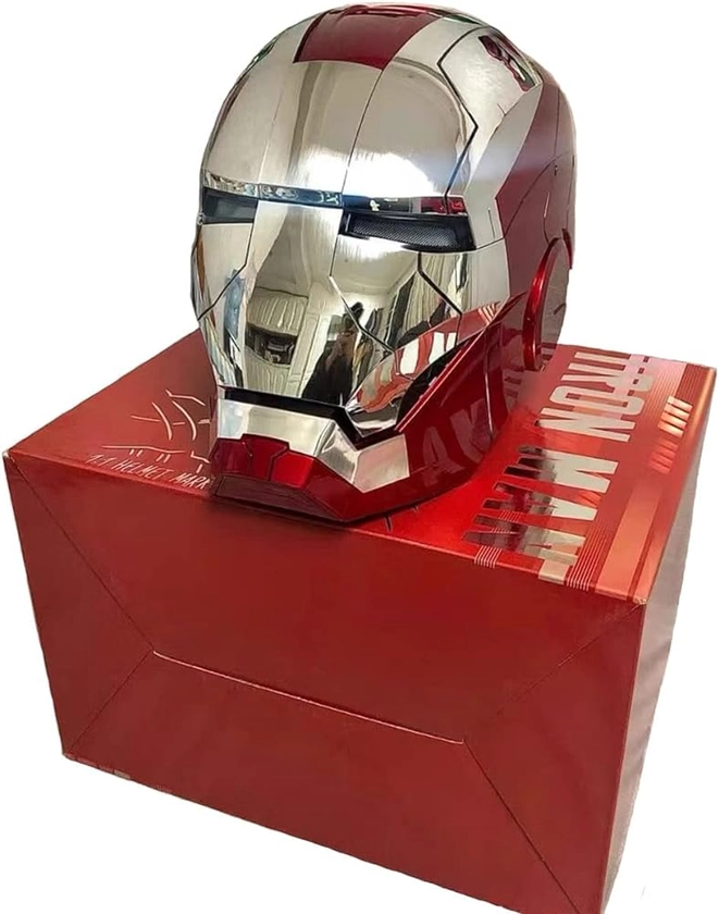 Iron-man MK 5 Helmet Wearable Electronic Open/Close Iron-man Mask Kids Toys Birthday Christmas Gift