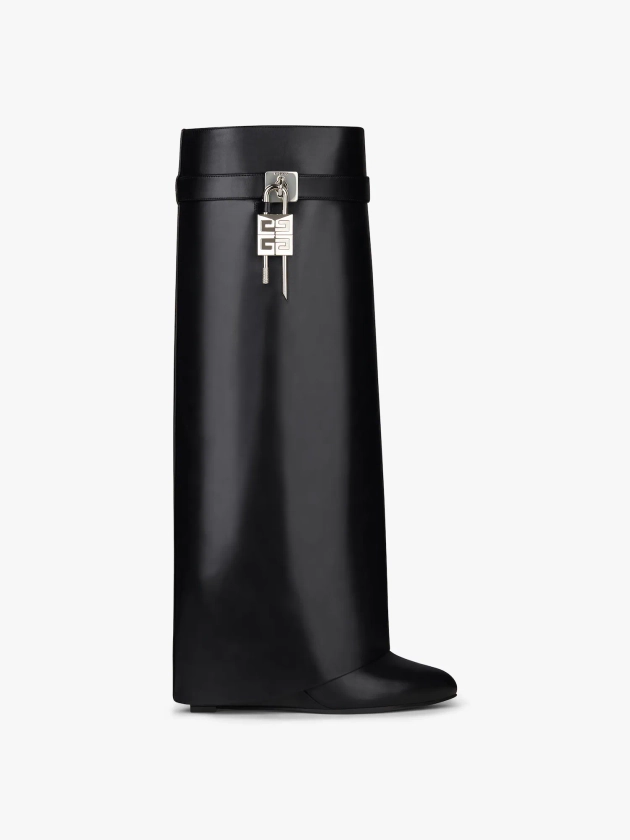 Bottes Shark Lock en cuir - noir noir | GIVENCHY FR